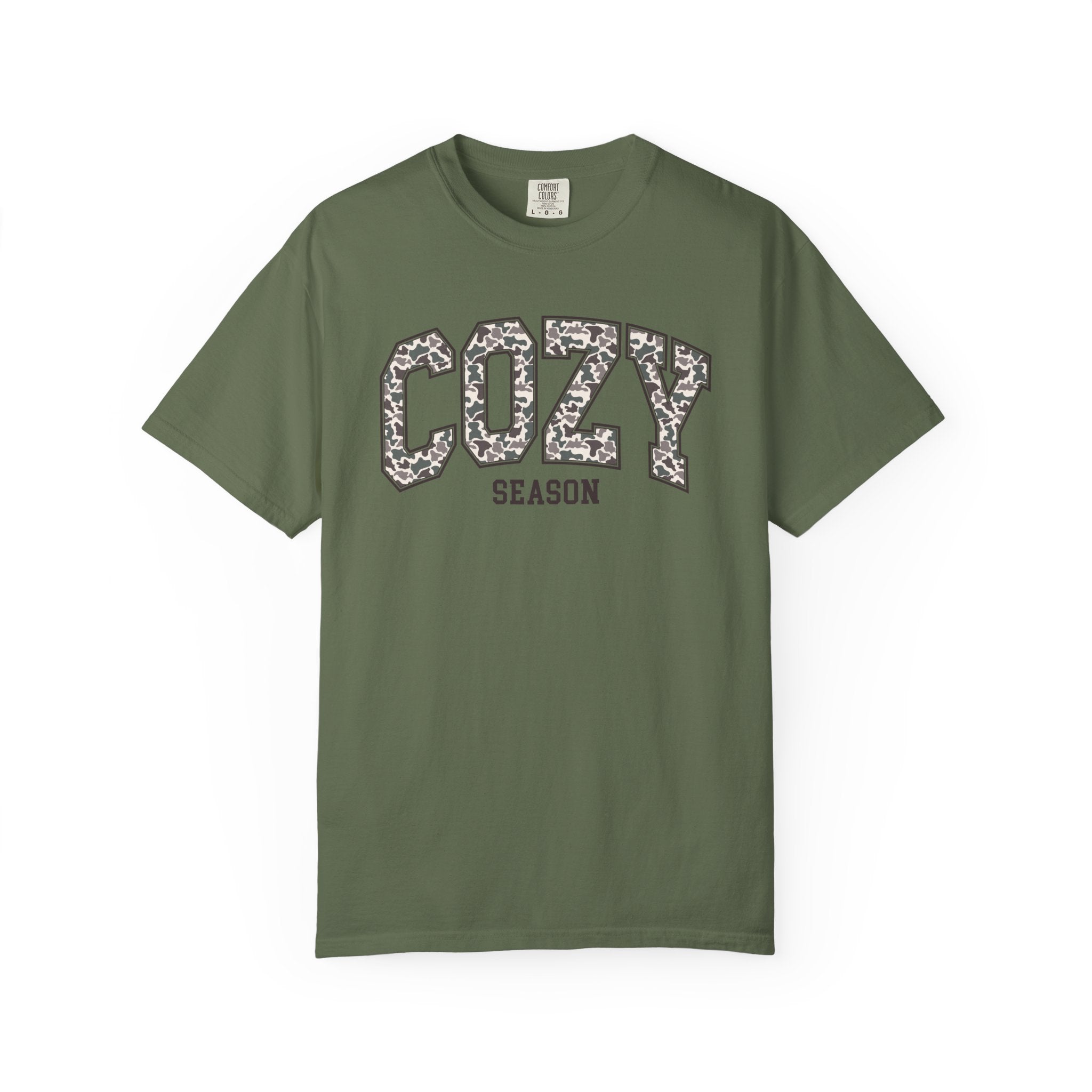 Camo Cozy Season Comfort Colors Graphic Tee