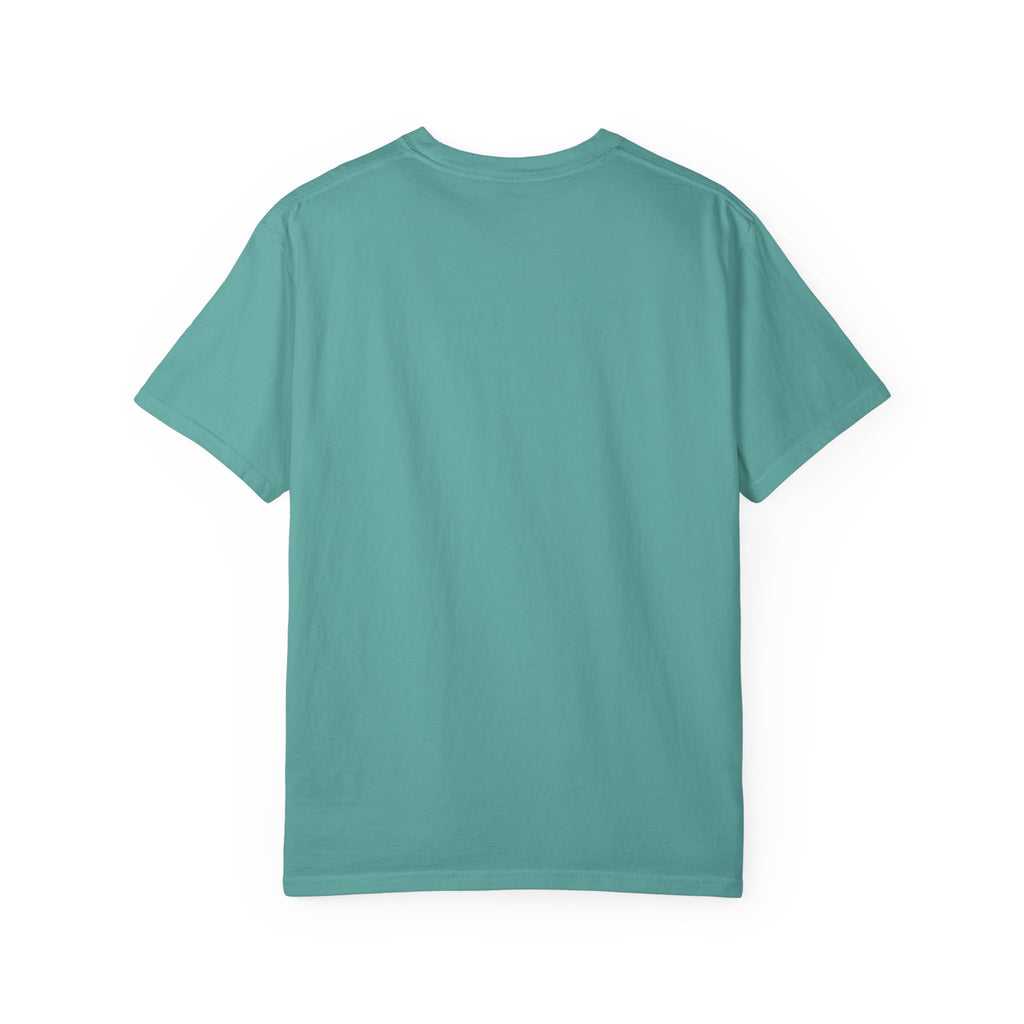 Teal t-shirt on a white background