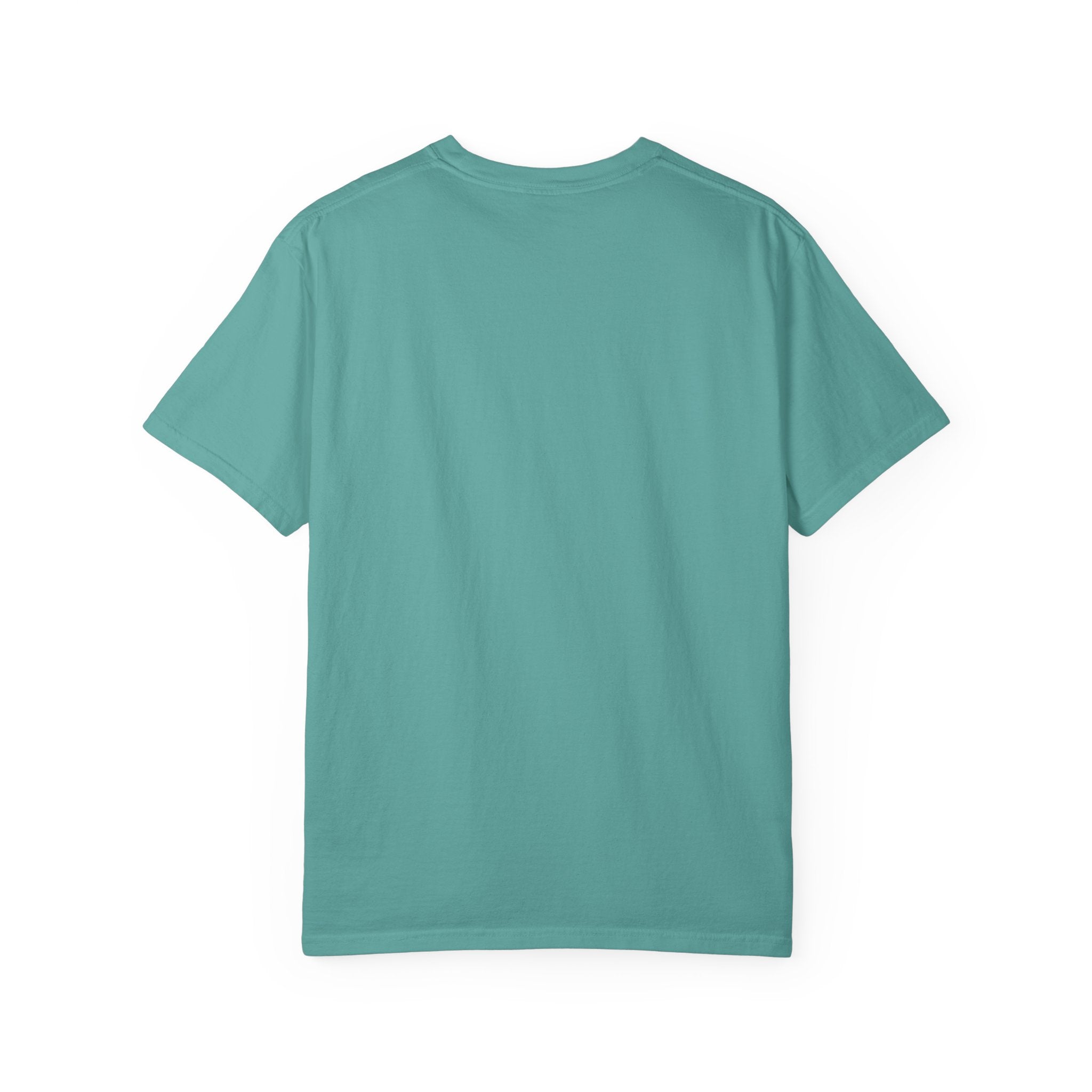 Teal t-shirt on a white background