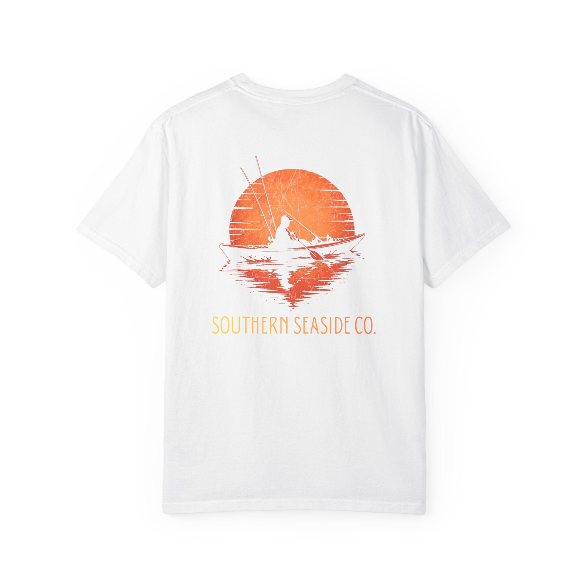 Sunset Fishing Silhouette Comfort Colors Graphic Tee