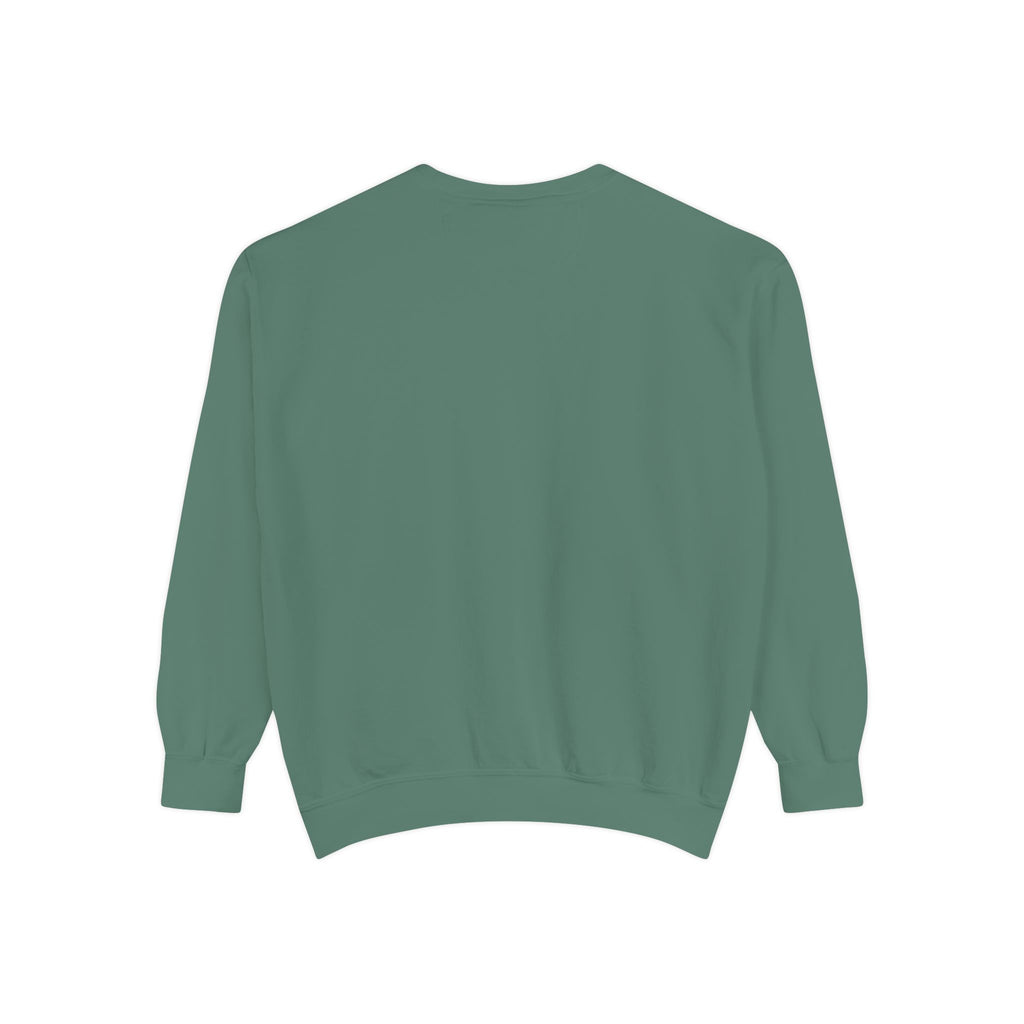 Green sweatshirt back view image on a white background