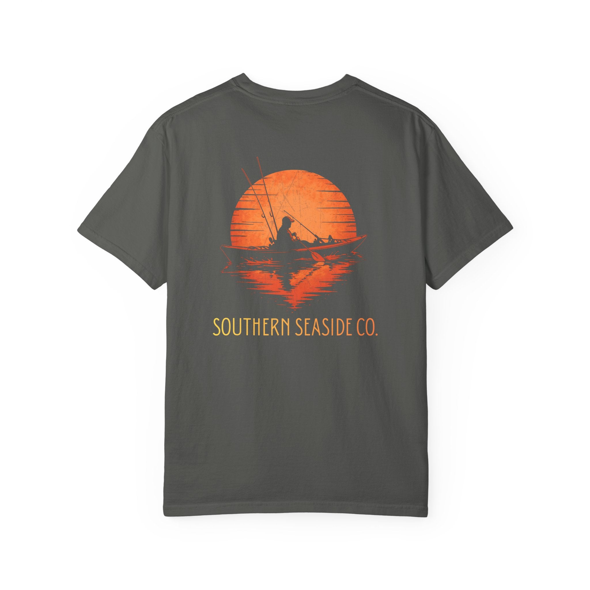 Sunset Fishing Silhouette Comfort Colors Graphic Tee