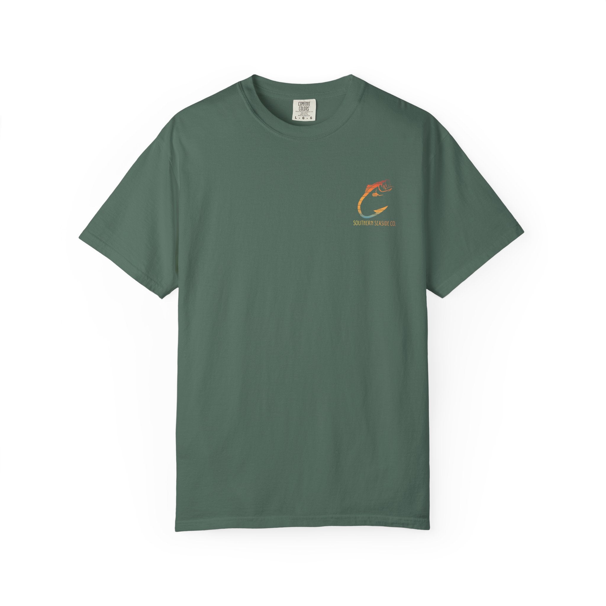Sunset Fishing Silhouette Comfort Colors Graphic Tee