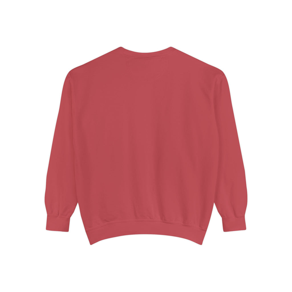 Red sweatshirt back view image on a white background