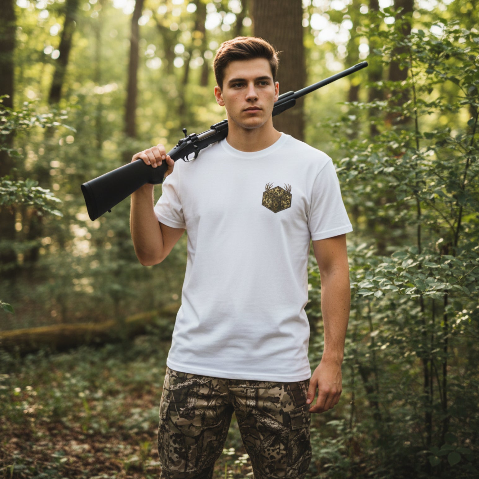 Camo Deer Comfort Colors Graphic Tee