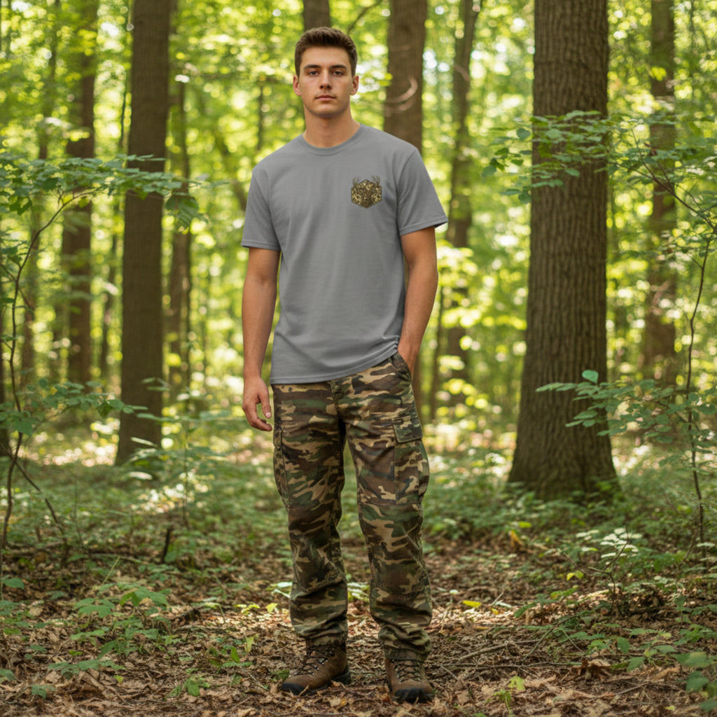 Camo Deer Comfort Colors Graphic Tee