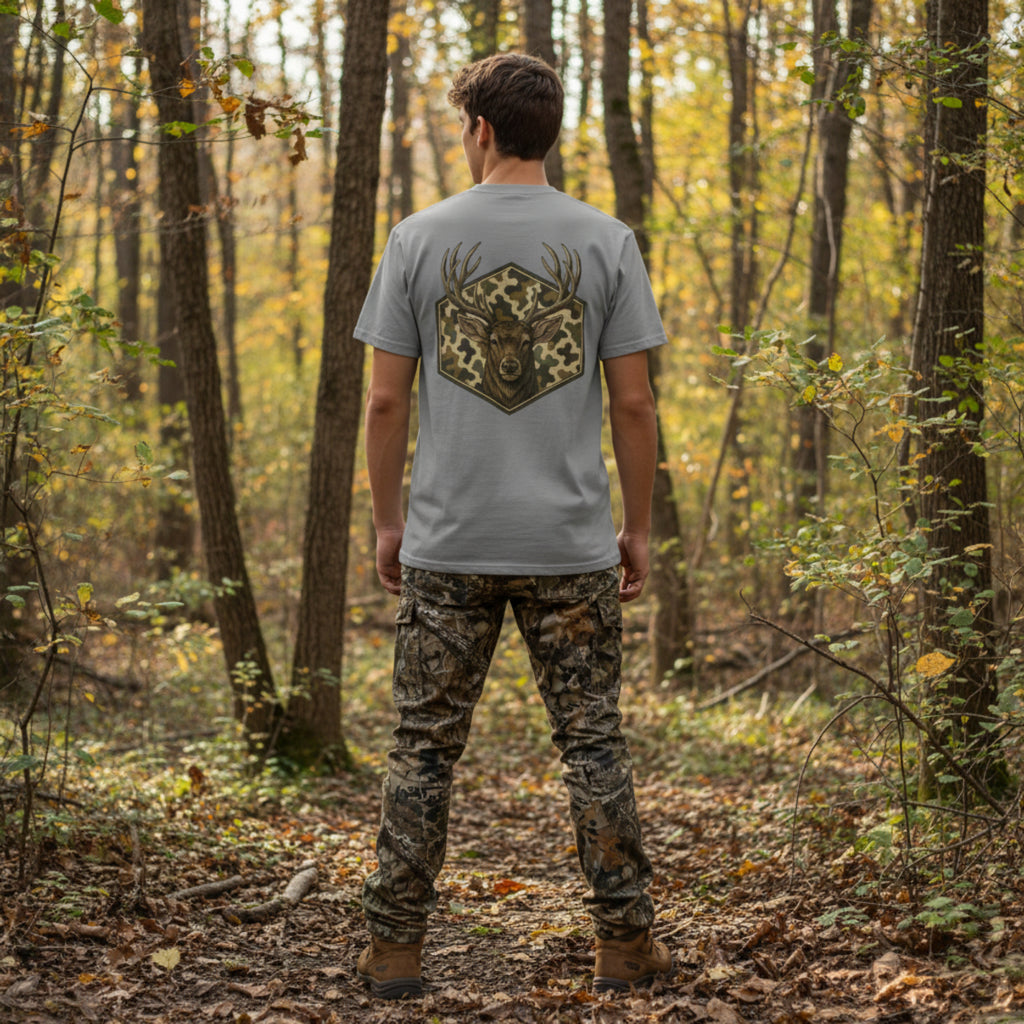 Camo Deer Comfort Colors Graphic Tee