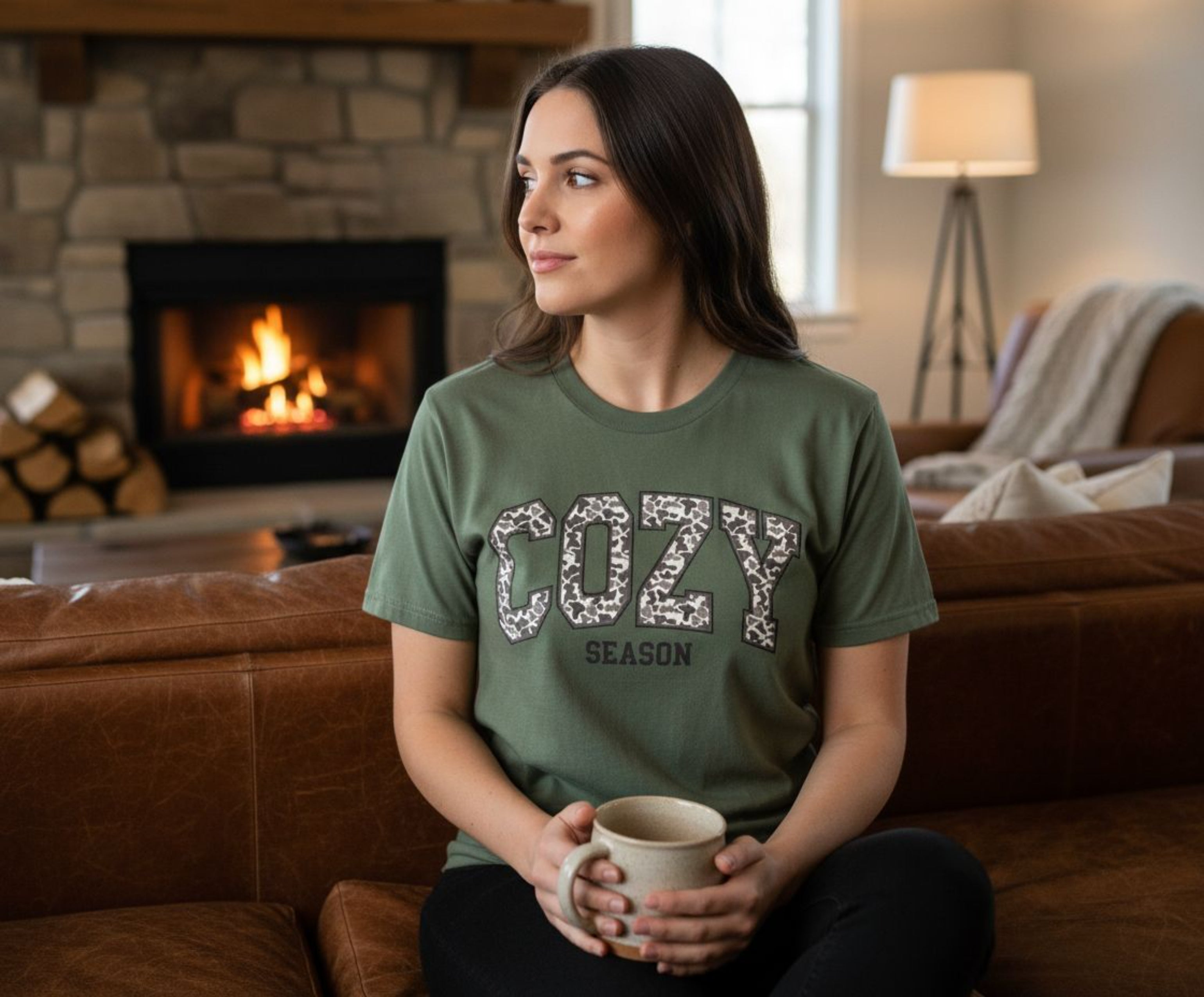 Camo Cozy Season Comfort Colors Graphic Tee