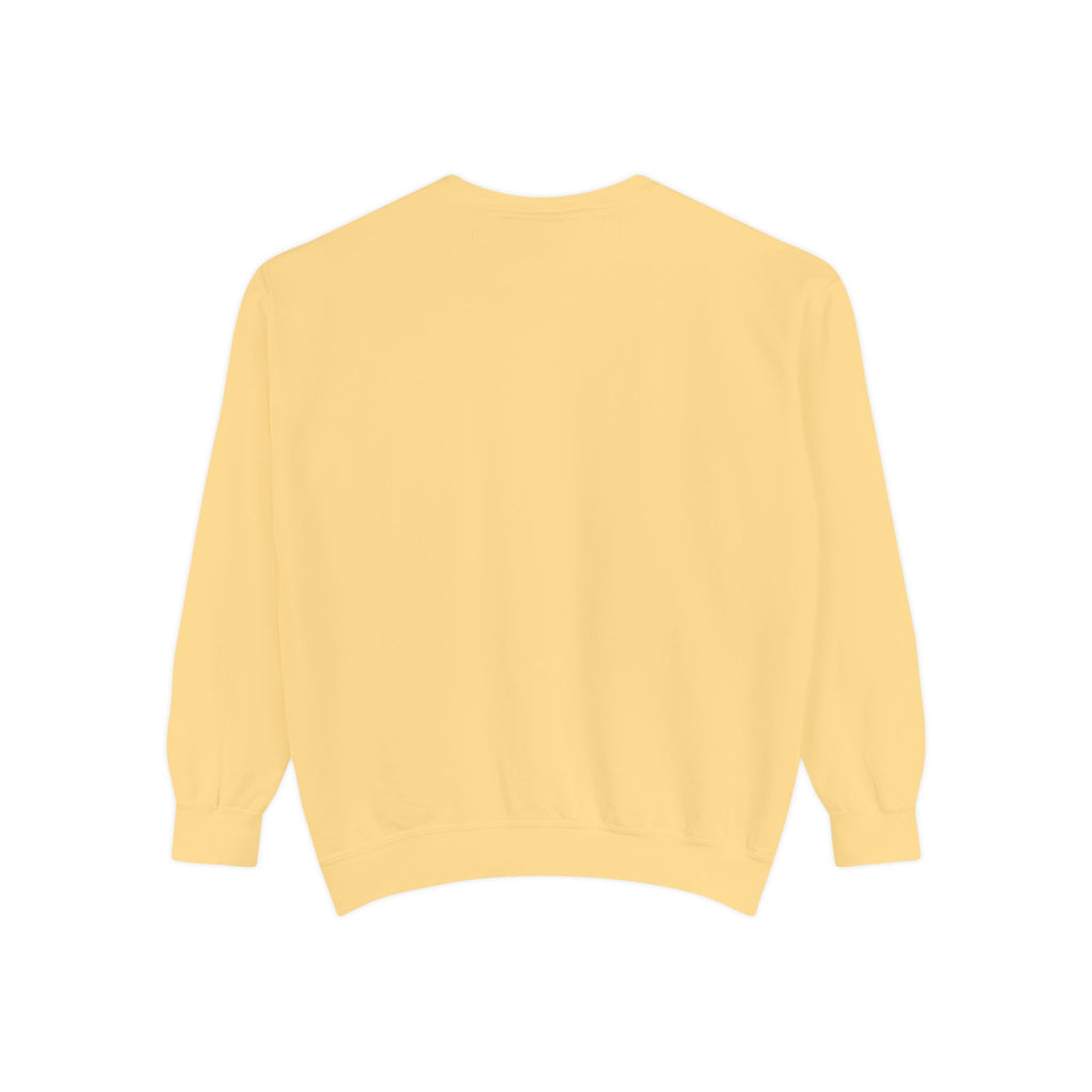 Yellow sweater back view image on a white background
