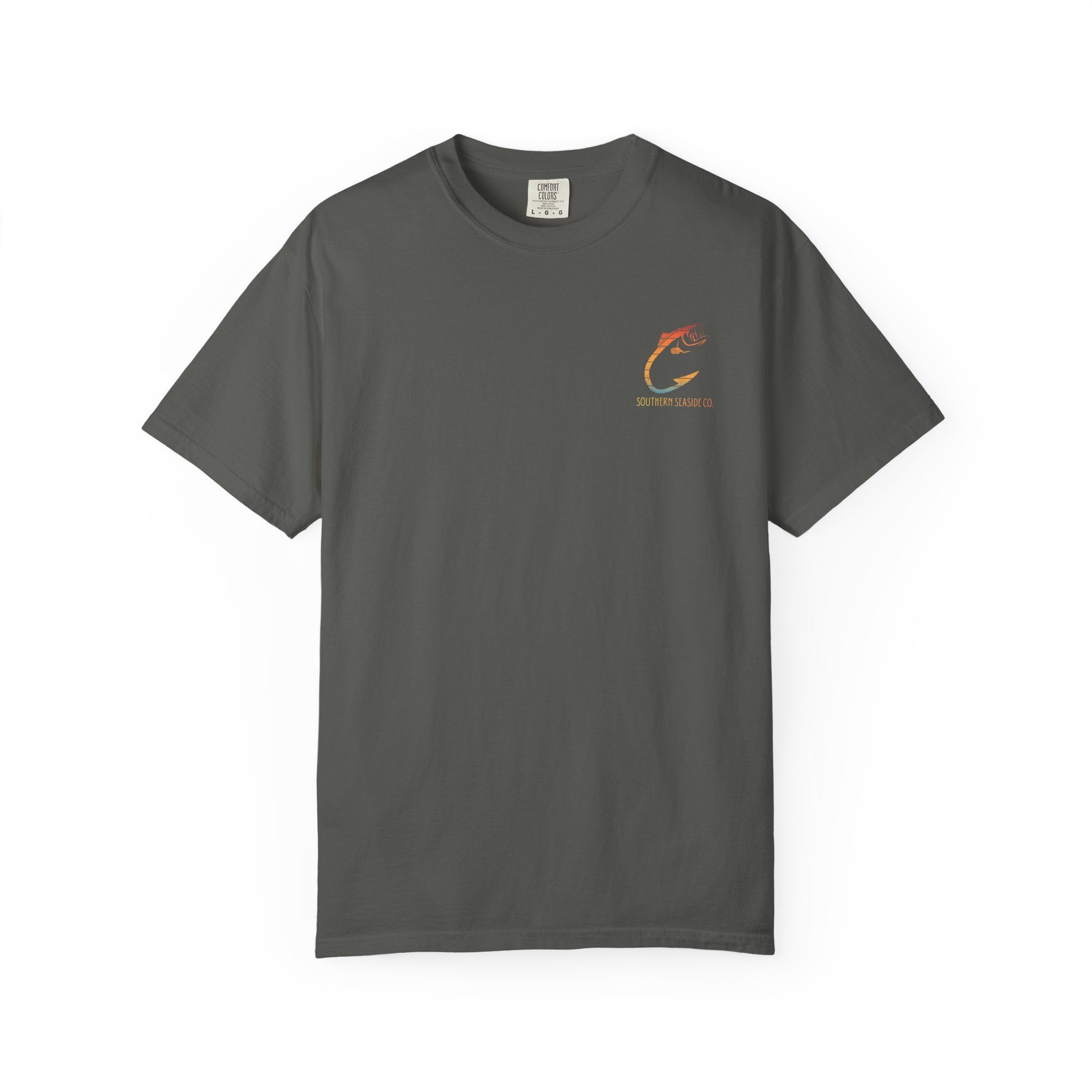 Sunset Fishing Silhouette Comfort Colors Graphic Tee