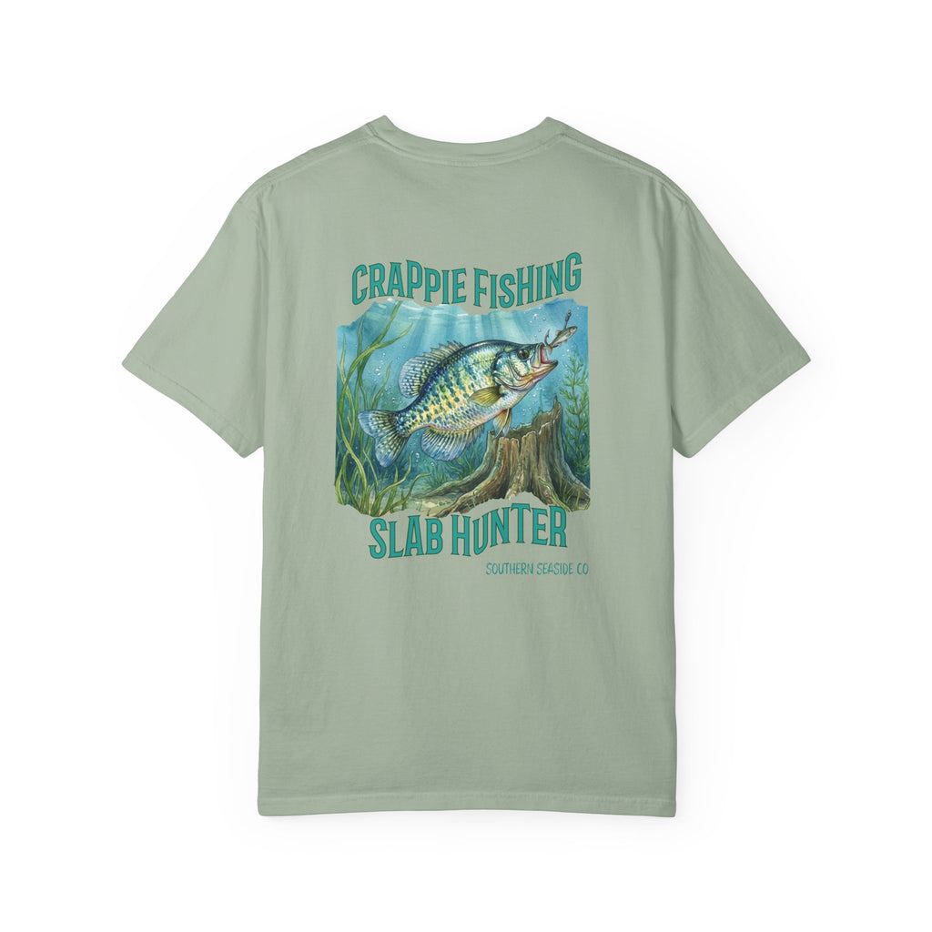 Crappie Fishing Light green t-shirt 