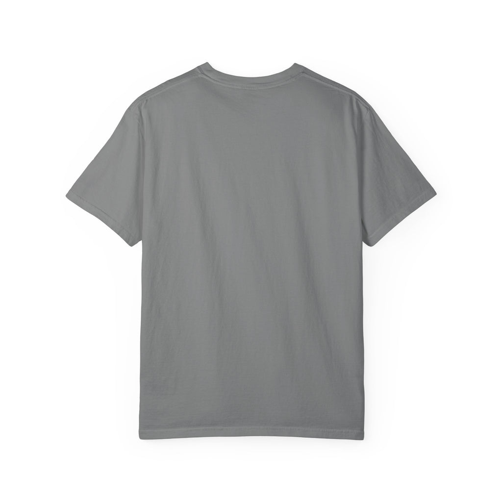 Gray t-shirt back view on a white background