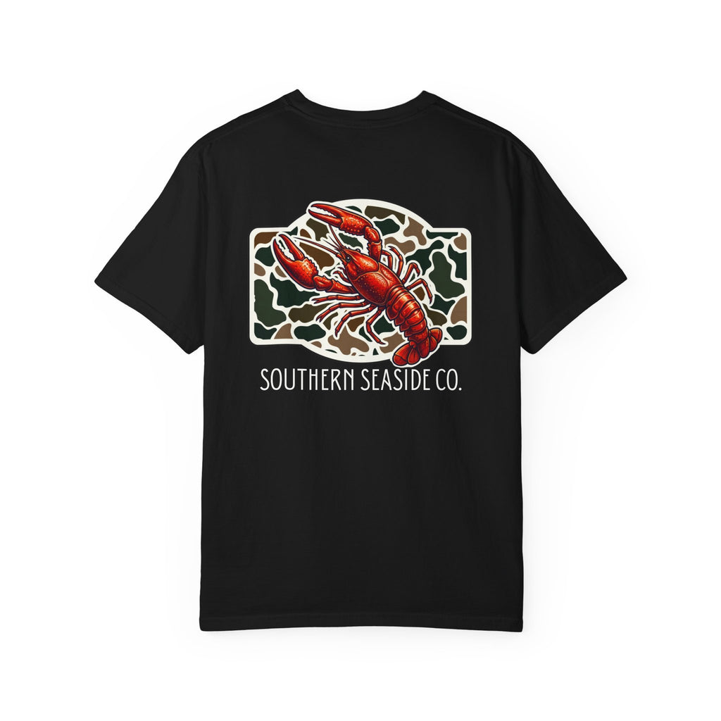 Southern Seaside Crawfish Camo Comfort Colors Graphic Tee
