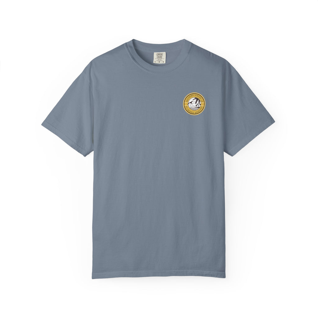 Gray t-shirt with a Southern Seaside Co logo on a white background