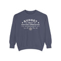 Navy blue beach sweatshirt.