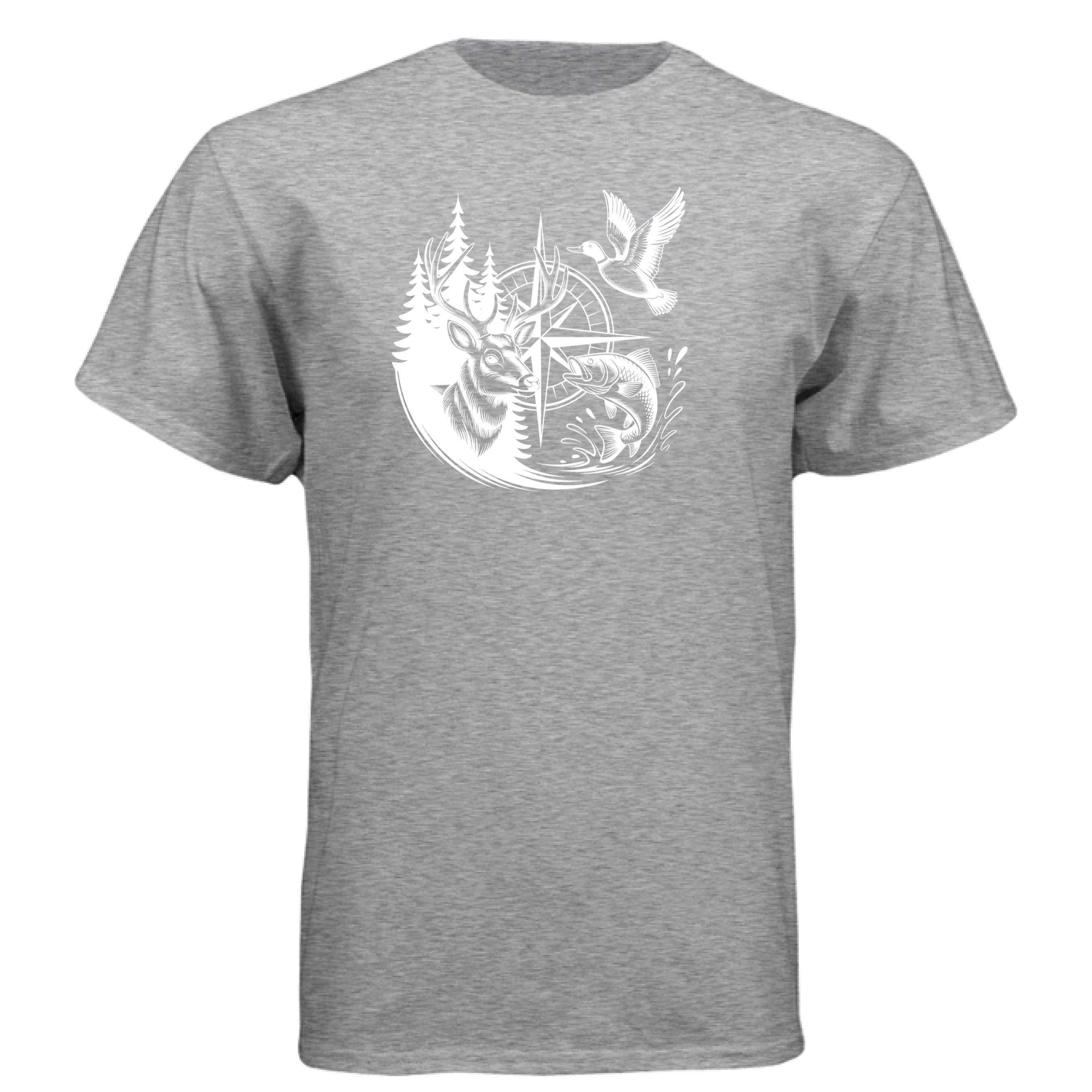 Hunting and Fishing t-shirt, PREMIUM HEATHER Color 
